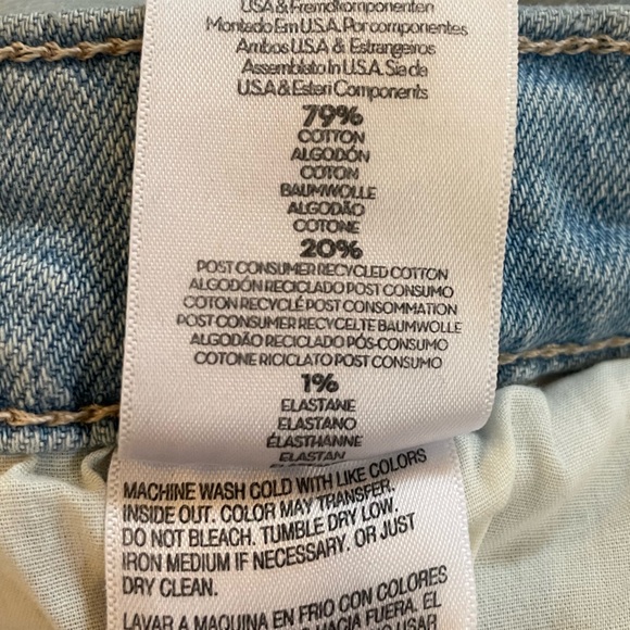 Mother Hustler Roller Flood Jeans In Cherie Cherie Size 29 Wide Leg High Rise - Picture 13 of 13